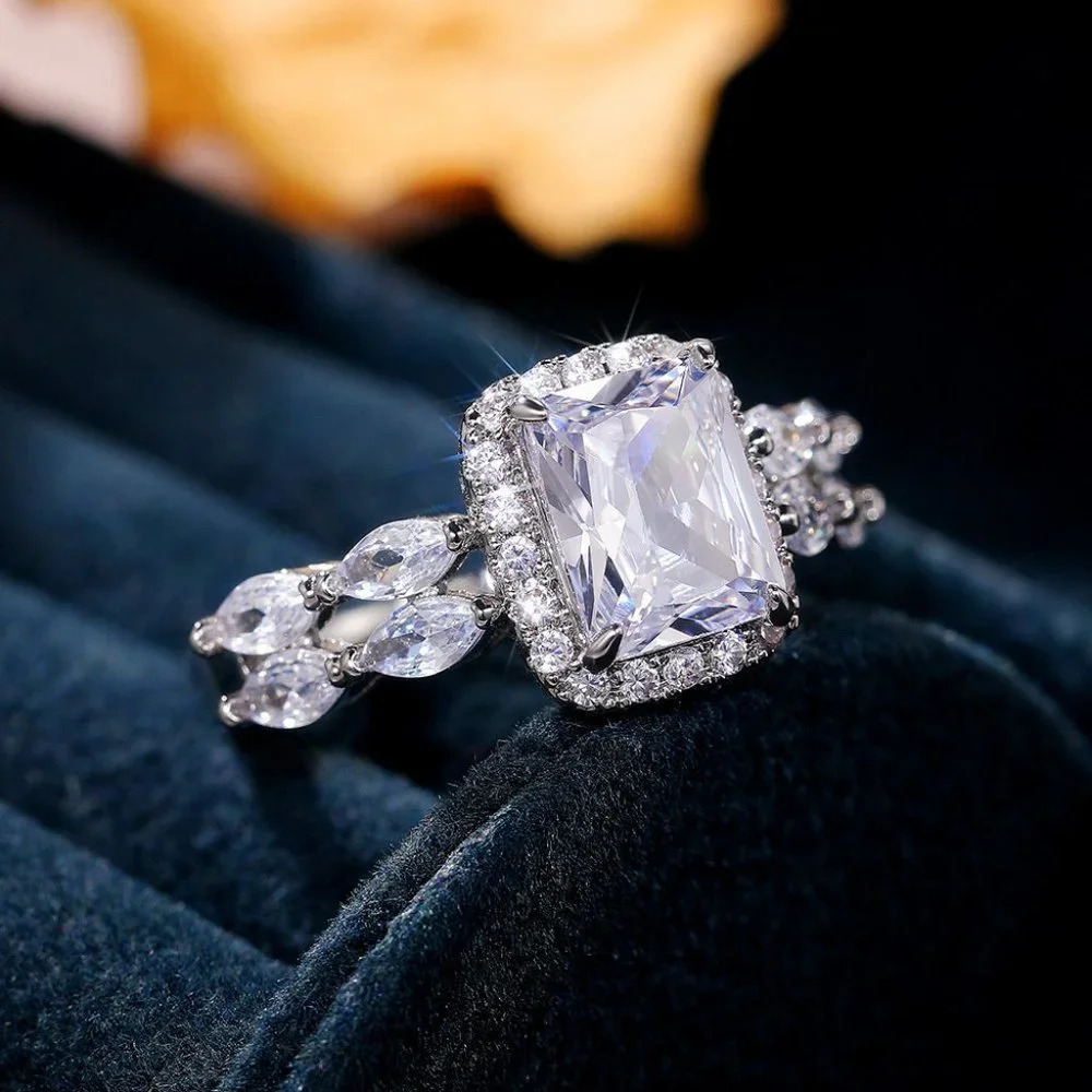 💞925 Silver Plated CZ High Quality Proposal Noble Ring, MLNN1171